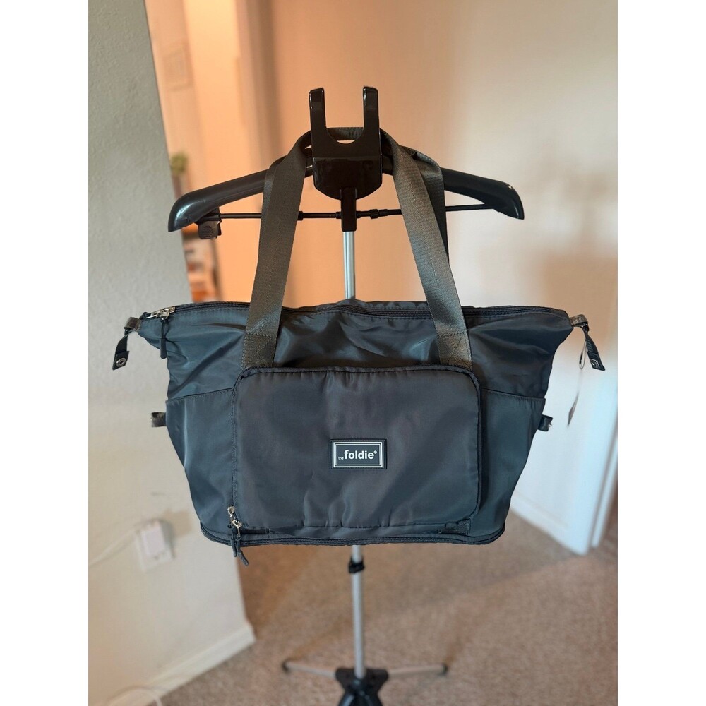 The Foldie Travel Tote Bag in Gray NWT! Missing Crossbody Strap